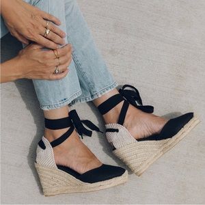 Soludos Marseilles Lace Up Espadrille Navy
